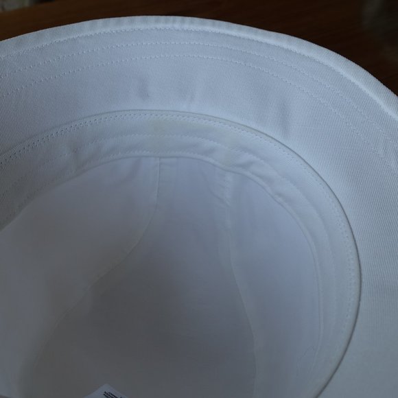 Adidas white cotton fedora hat Medium MED - Picture 10 of 14